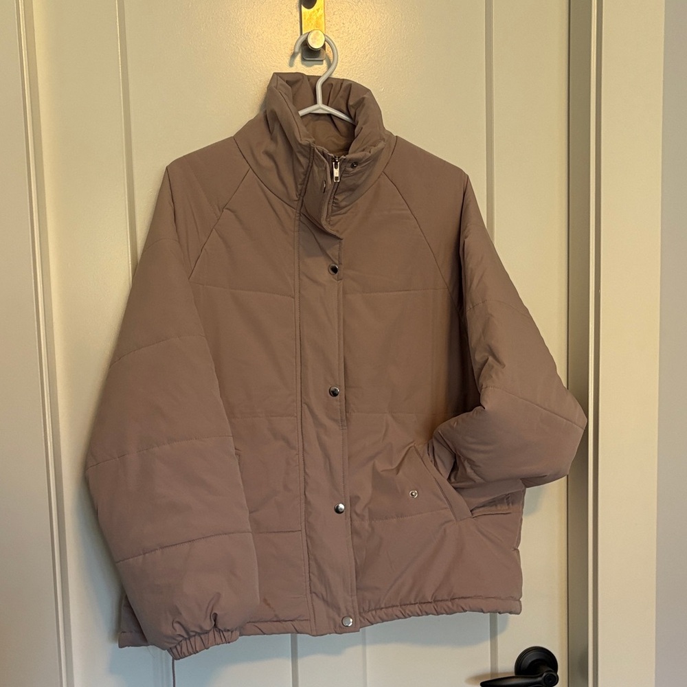 Elle Women's Beige Puffer Coat